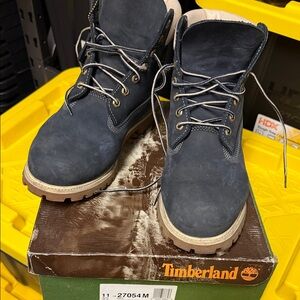 Timberland Men's Dark Navy Nubuck Work Boots